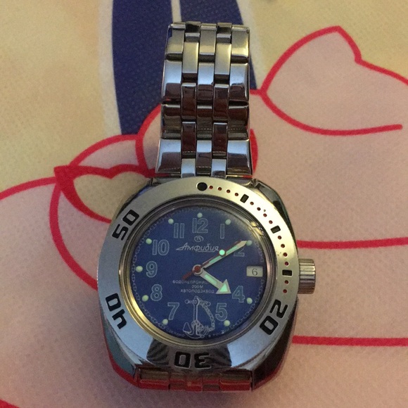 Vostok Amphibian Diver Automatic Wrist Watch 7.5” EUC - Picture 3 of 4